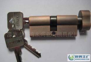 優(yōu)質大60MM單開銅鎖芯 亞光紅古銅設計，耐用與美觀的完美結合